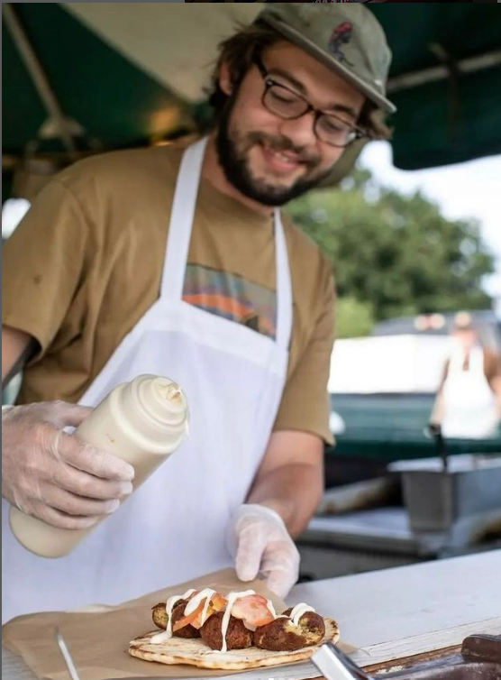 Falafel with sides from Ahli Baba's